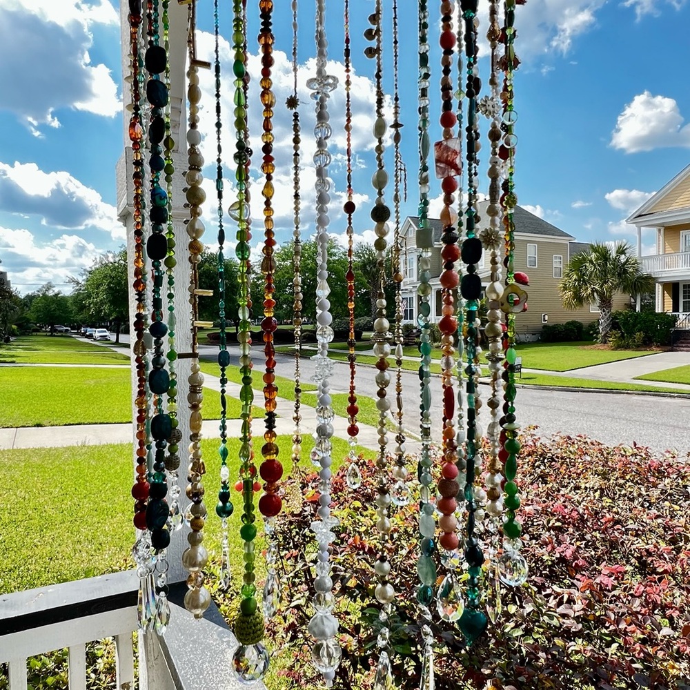 Handmade Spring & Sunshine Porch Lampshade Chandelier PLEASE SEE VIDEO - Picture 6 of 13